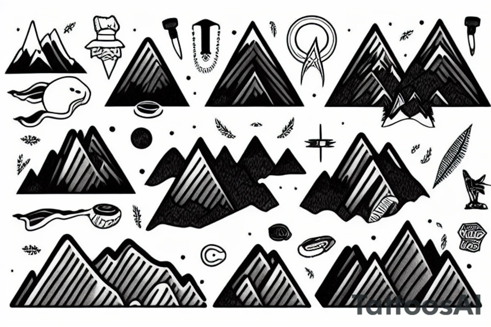 mountains tattoo idea