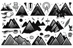 mountains tattoo idea