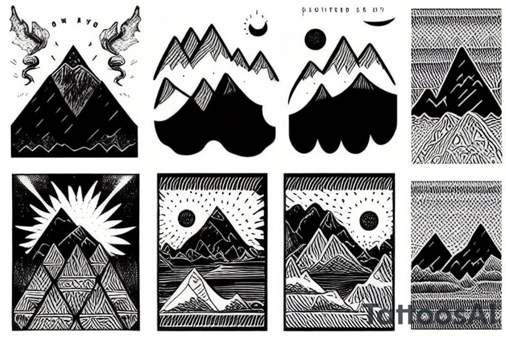 mountains tattoo idea