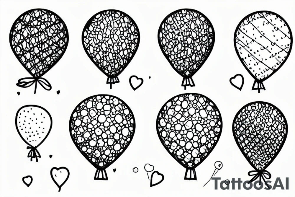 Two children playing with a balloon tattoo idea