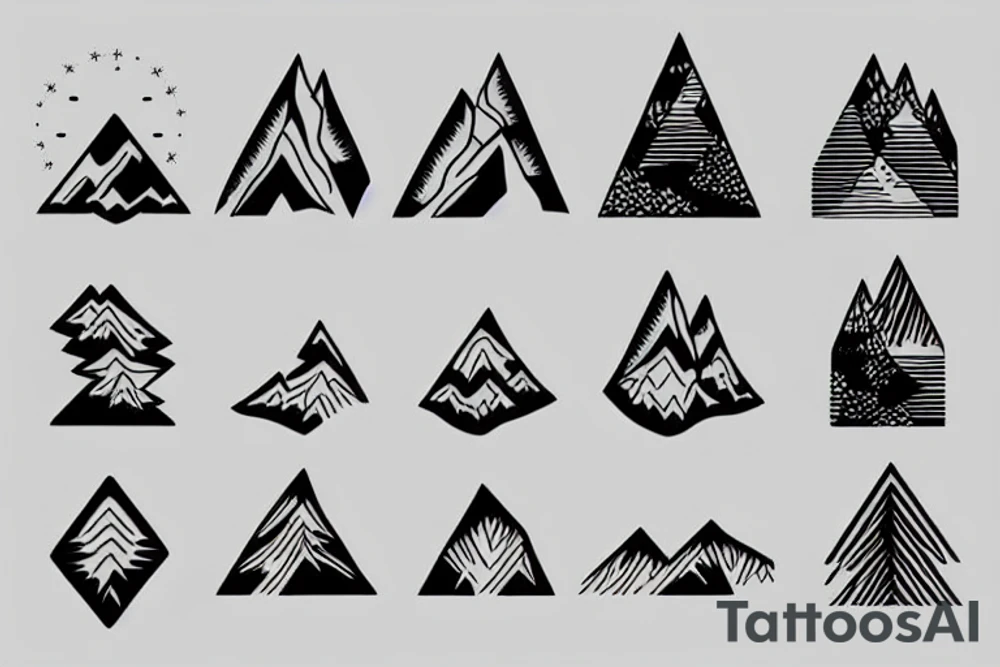 mountain range tattoo idea