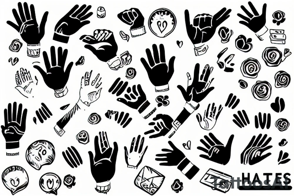 Two hands giving a high five tattoo idea