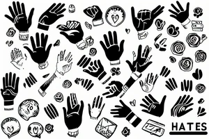 Two hands giving a high five tattoo idea