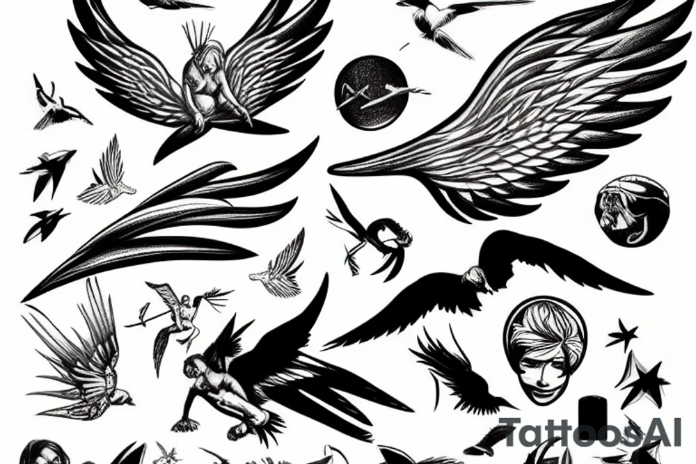 icarus flying tattoo idea