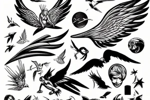 icarus flying tattoo idea
