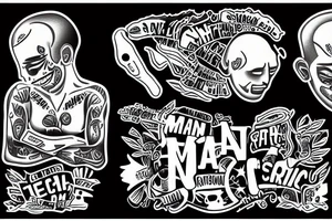 man stressed by computer not working tattoo idea