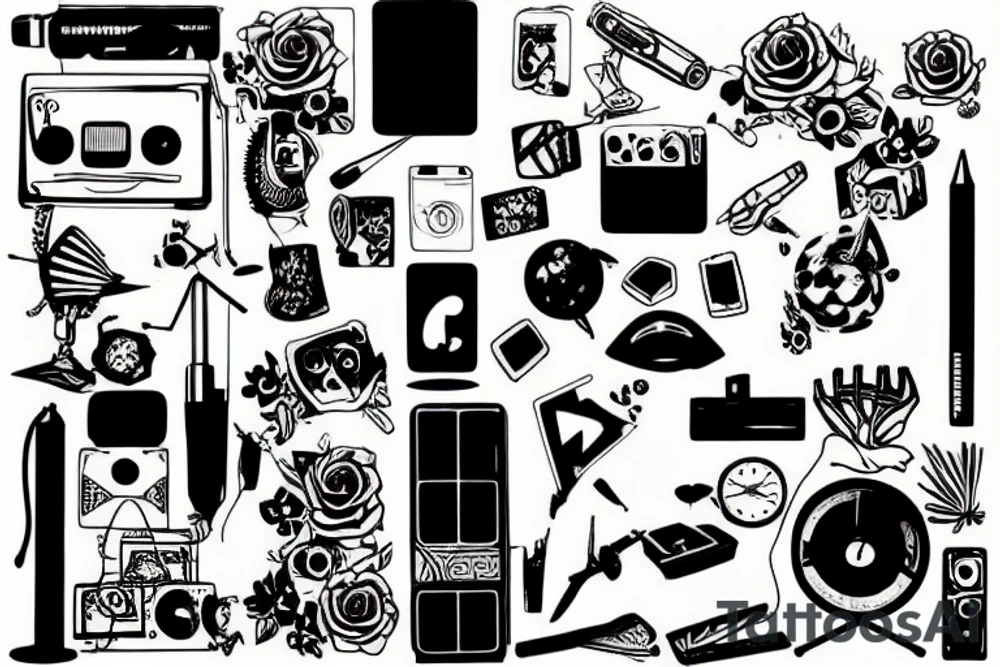 broken computer tattoo idea