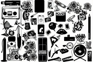 broken computer tattoo idea