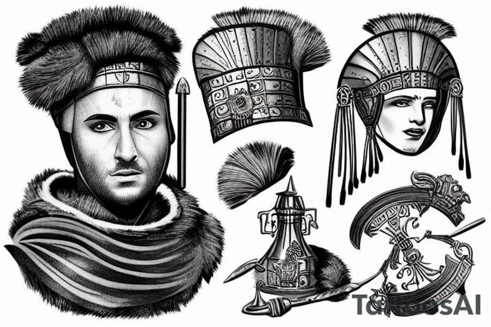 Roman centurion tattoo idea