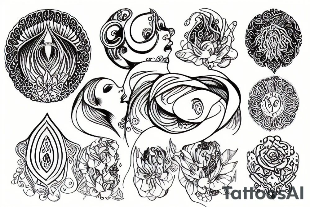 Divine feminine womb tattoo idea