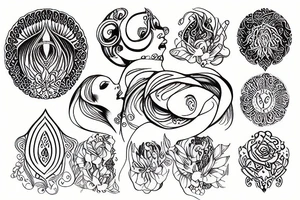 Divine feminine womb tattoo idea