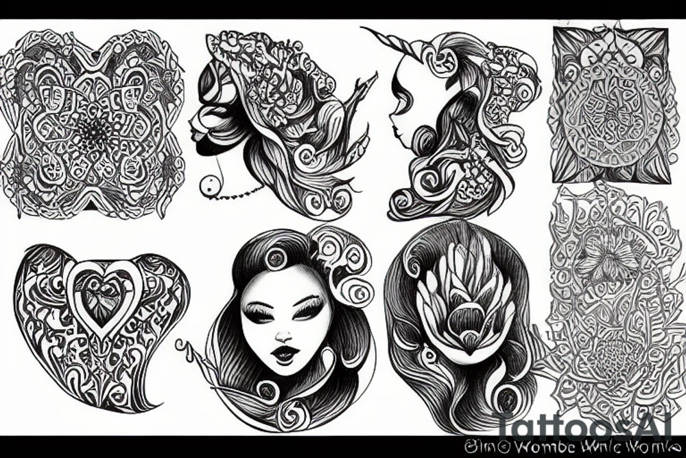 Divine feminine womb tattoo idea