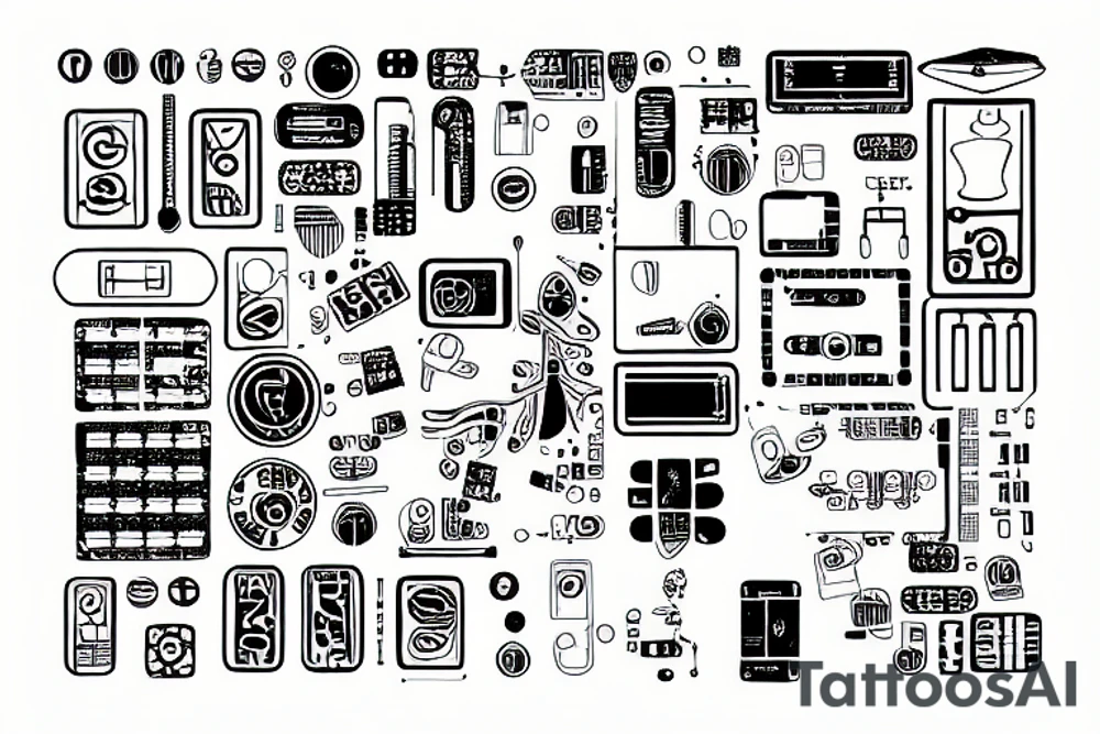 circuit board tattoo idea