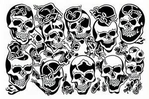 Skeleton climbing a wall tattoo idea