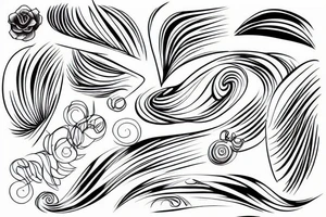 curved lines tattoo idea