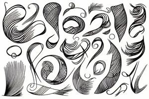 curved lines tattoo idea