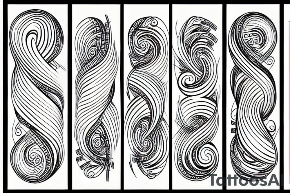 two curved lines tattoo idea