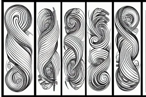 two curved lines tattoo idea