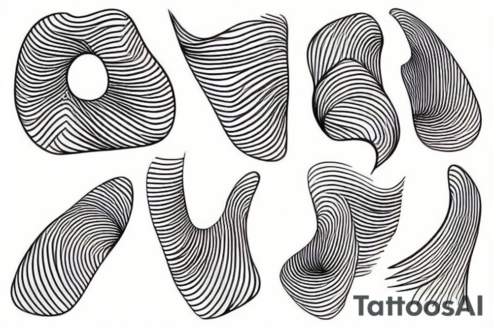 two curved lines tattoo idea