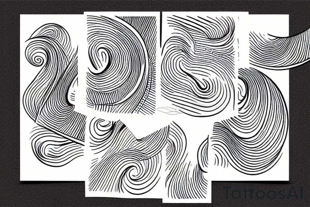 two curved lines next to each other not intersecting tattoo idea