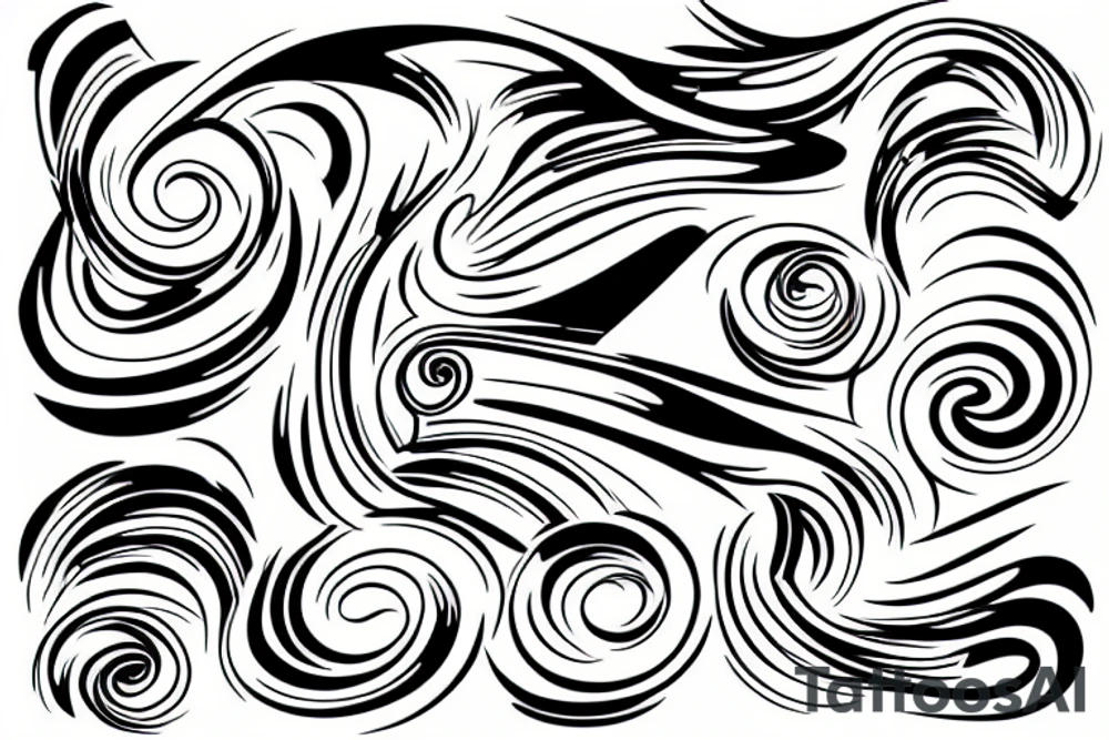two curved lines next to each other not intersecting tattoo idea