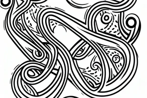 two thin curved lines next to each other not intersecting tattoo idea