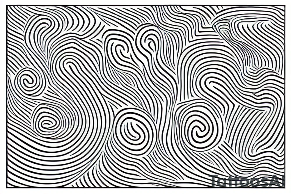 two thin curved lines next to each other not intersecting tattoo idea