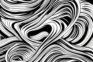 An abstract wave, black and white. Realism, flowing down the forearm tattoo idea