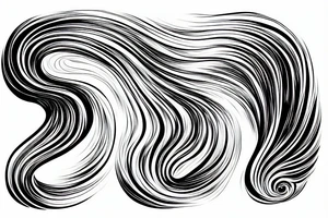 A hyper realistic wave, black and white. Realism, flowing from left to right. water spraying off the wave but not too much. thin but not too thin. Lots of twists and curves. unreal engine tattoo idea