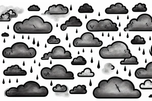 rain clouds tattoo idea