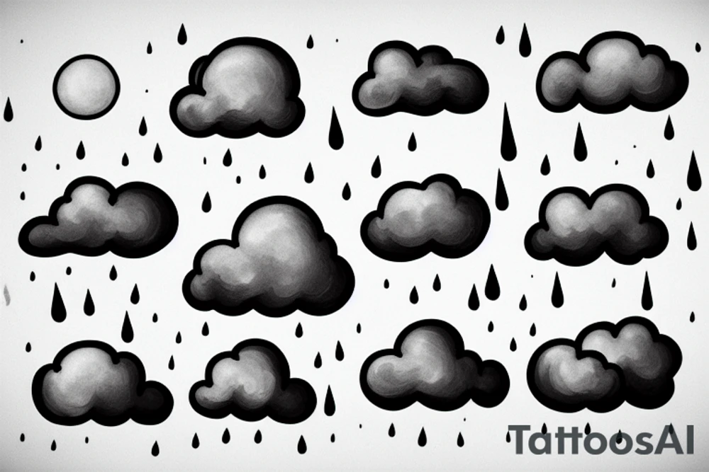 rain clouds tattoo idea