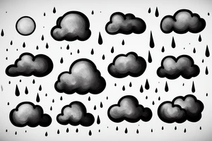 rain clouds tattoo idea