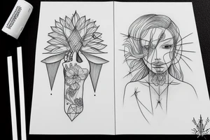 Triskel minimalist pencil drawing tattoo idea