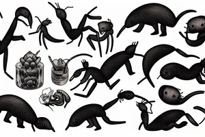 anteater eating ants tattoo idea