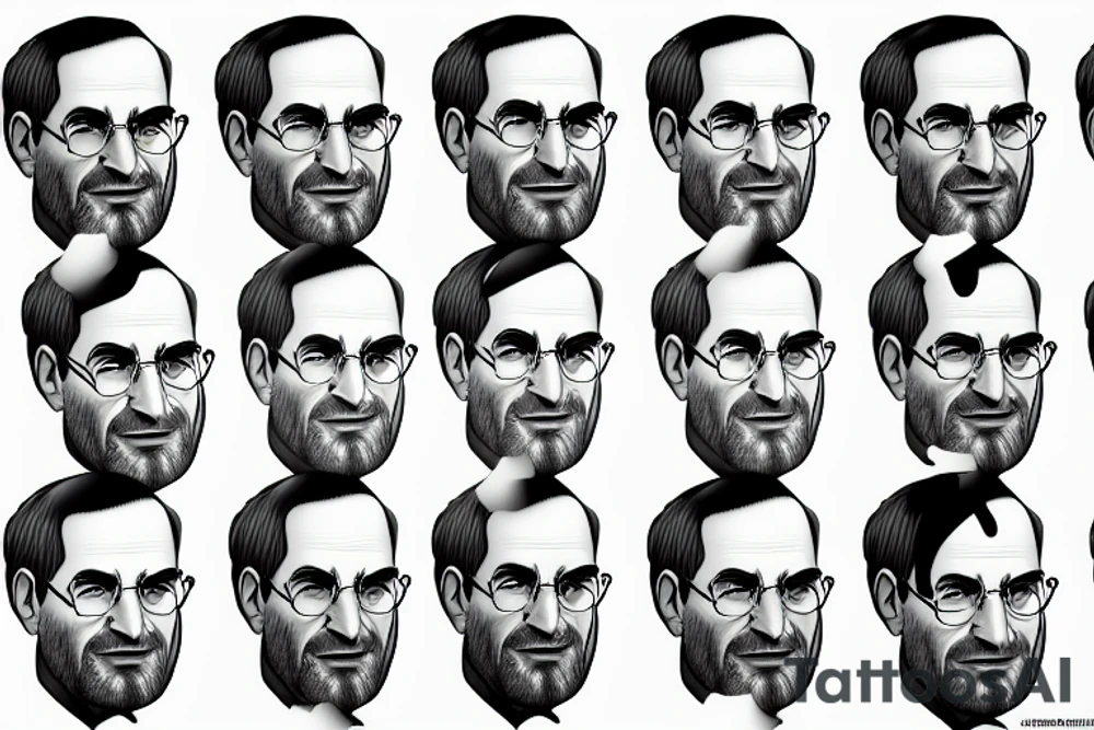 steve jobs crying because he is poor tattoo idea