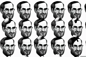 steve jobs crying because he is poor tattoo idea