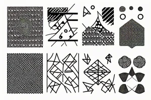 japanese geometric pattern tattoo idea