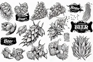 Beer hops tattoo idea
