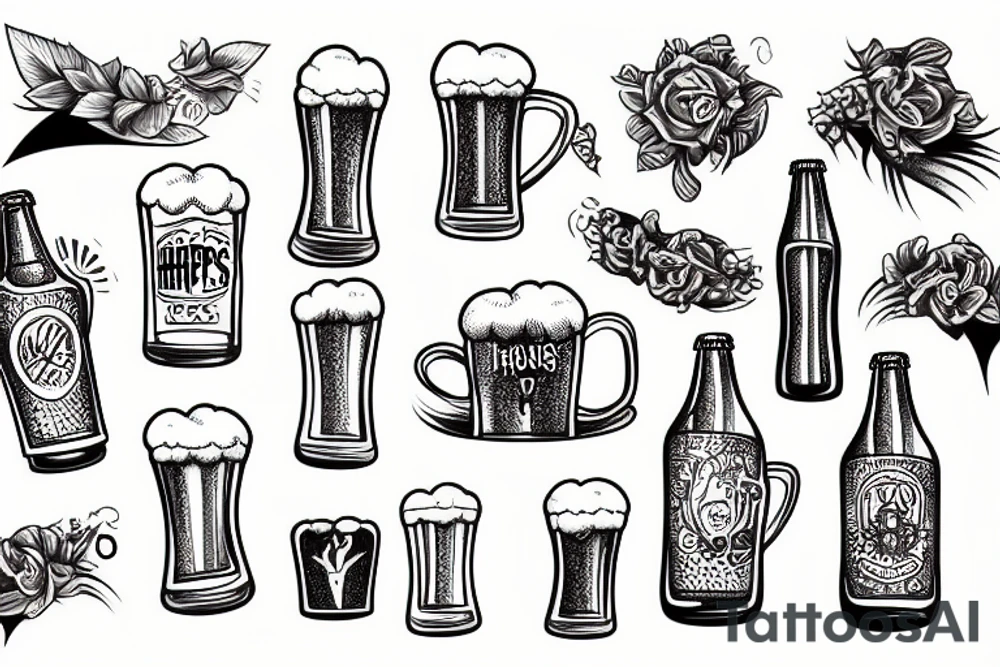 Beer hops tattoo idea