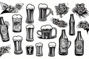 Beer hops tattoo idea