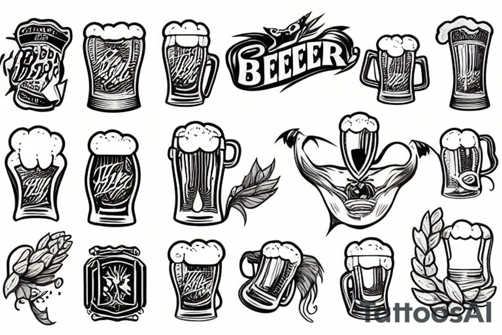 Beer hops tattoo idea