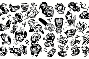 Cartoonish hops tattoo idea