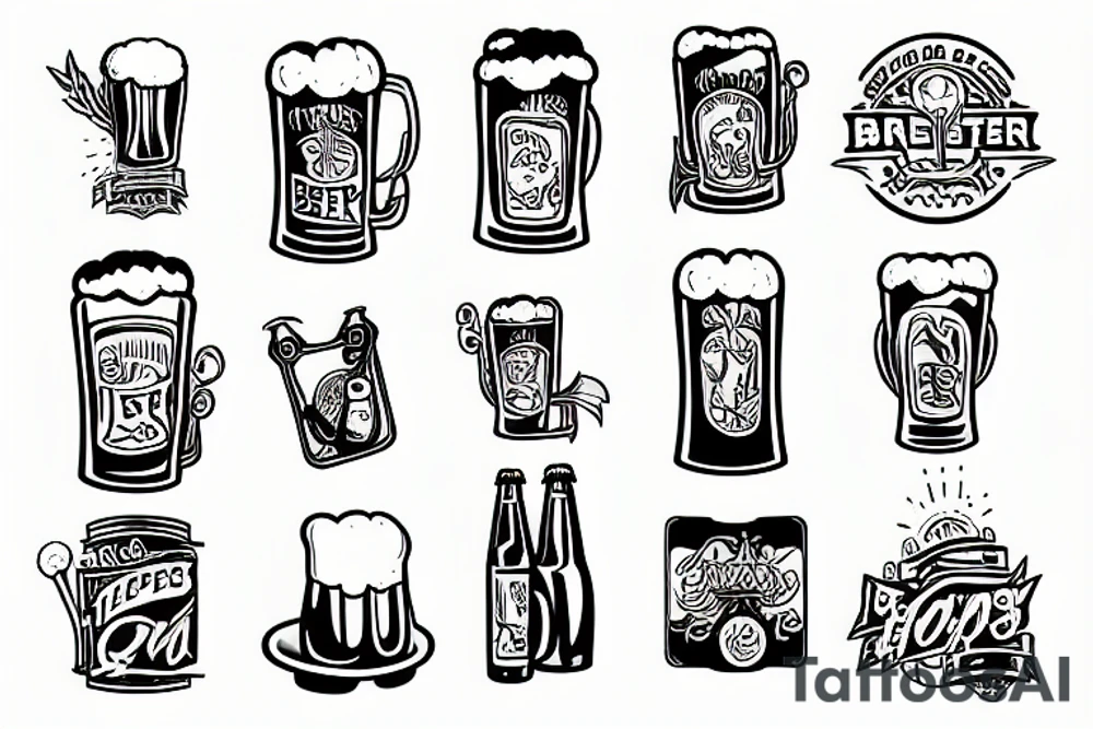 Beer hops tattoo idea