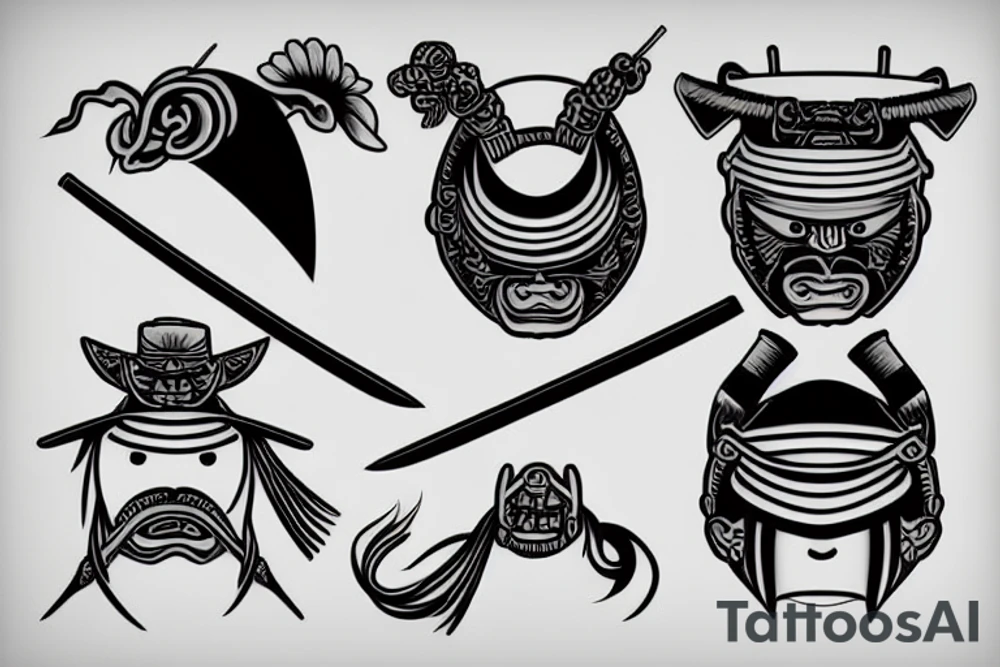 samurai katana tattoo idea
