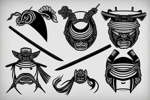 samurai katana tattoo idea