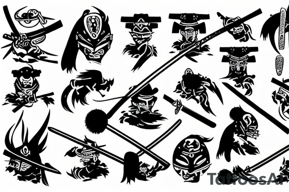 samurai katana tattoo idea