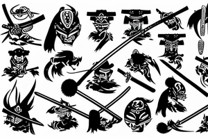 samurai katana tattoo idea