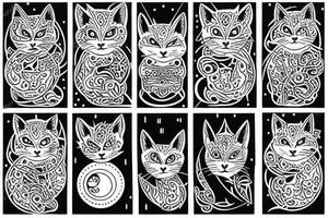 lunar cat tattoo idea