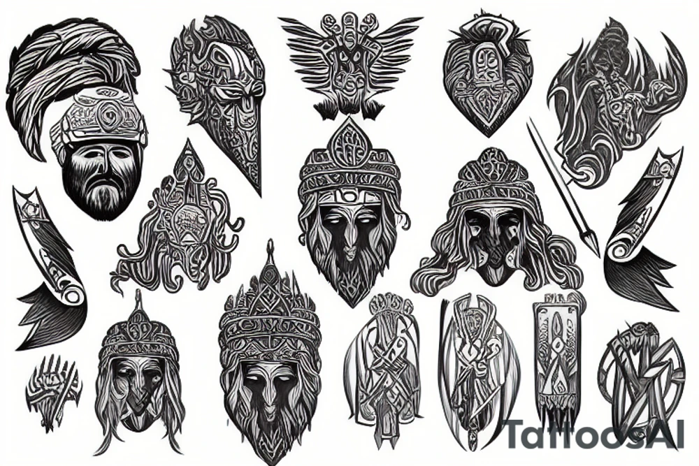 The slavic god of thunder Perun tattoo idea