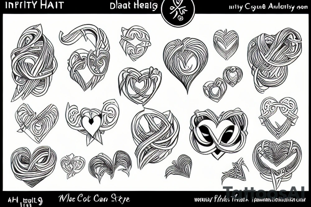 infinity heart tattoo idea